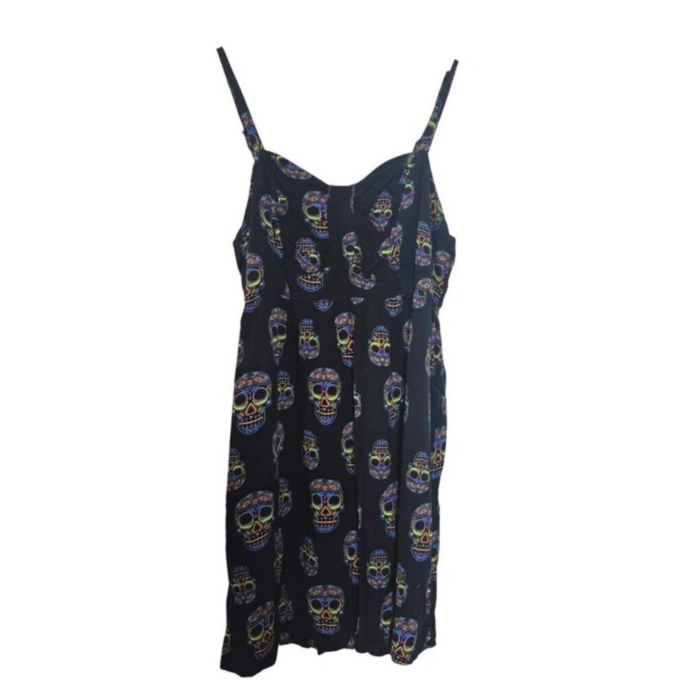 Torrid Sugar Skull Babydoll Mini Sundress - Gothic/Alt Plus Size 2X